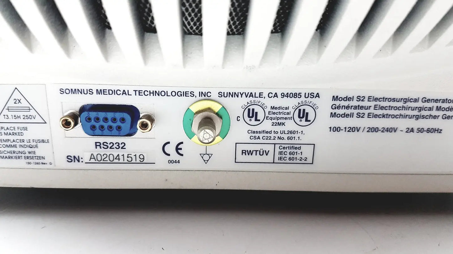 Somnus S2 Electrosurgical Generator Electrosurgical Generator, second-hand product photo 11