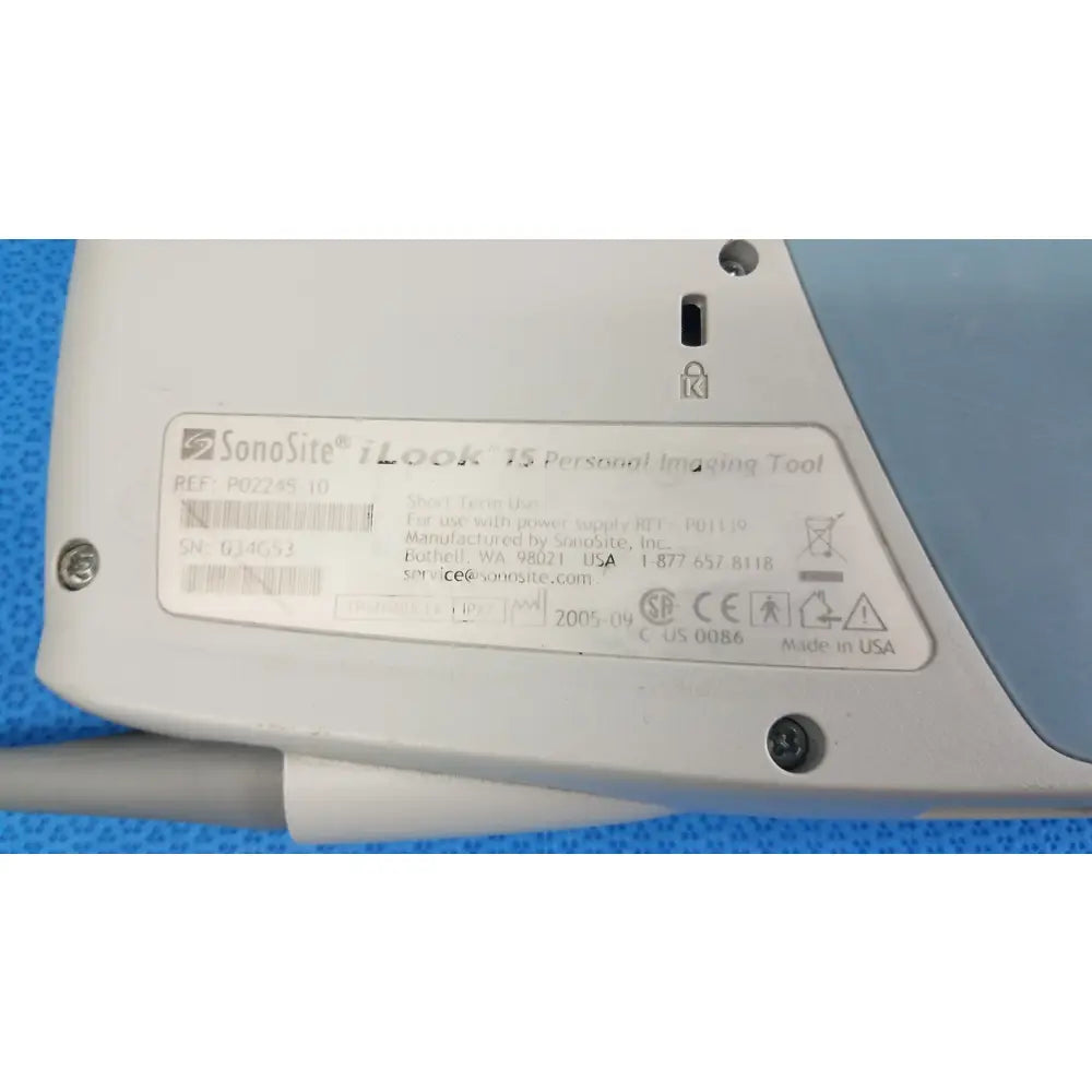 SonoSite iLook 15 Portable Ultrasound Personal Imaging Tool With Probe Ref P02245-10 - Portable Imaging System