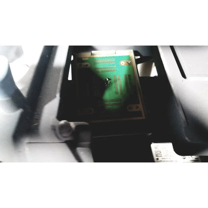 Green circuit board with gold edges and central metallic component of sonosite m-turbo portable ultrasound system