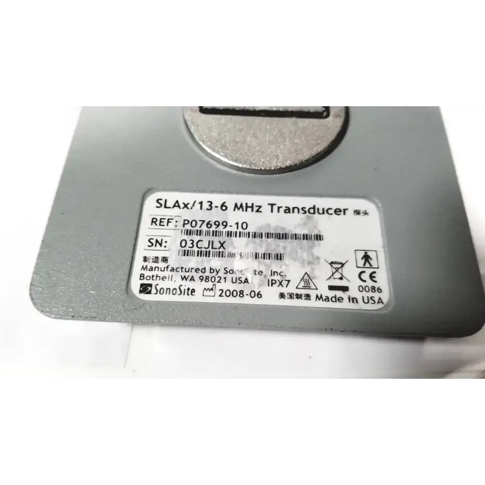 Sonosite SLAx/13-6 MHz Ultrasound Transducer Ref. P07699-10 Ultrasound Transducer, second-hand product photo 3