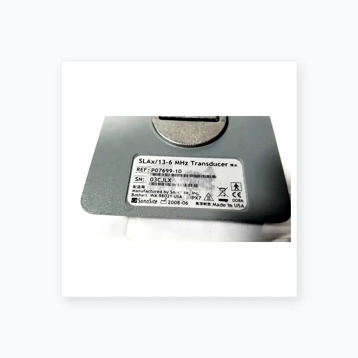 Sonosite SLAx/13-6 MHz Ultrasound Transducer Ref. P07699-10 Ultrasound Transducer, second-hand product photo 3