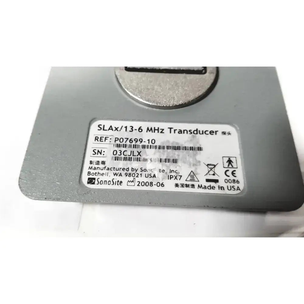 Sonosite SLAx/13-6 MHz Ultrasound Transducer Ref. P07699-10 Ultrasound Transducer, second-hand product photo 3