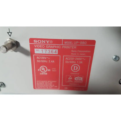 Sony Video Graphic Printer UP-980 Video Graphic Printer, as-is (for parts) product photo 6