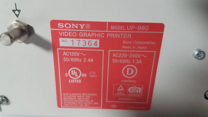 Sony Video Graphic Printer UP-980 Video Graphic Printer, as-is (for parts) product photo 6