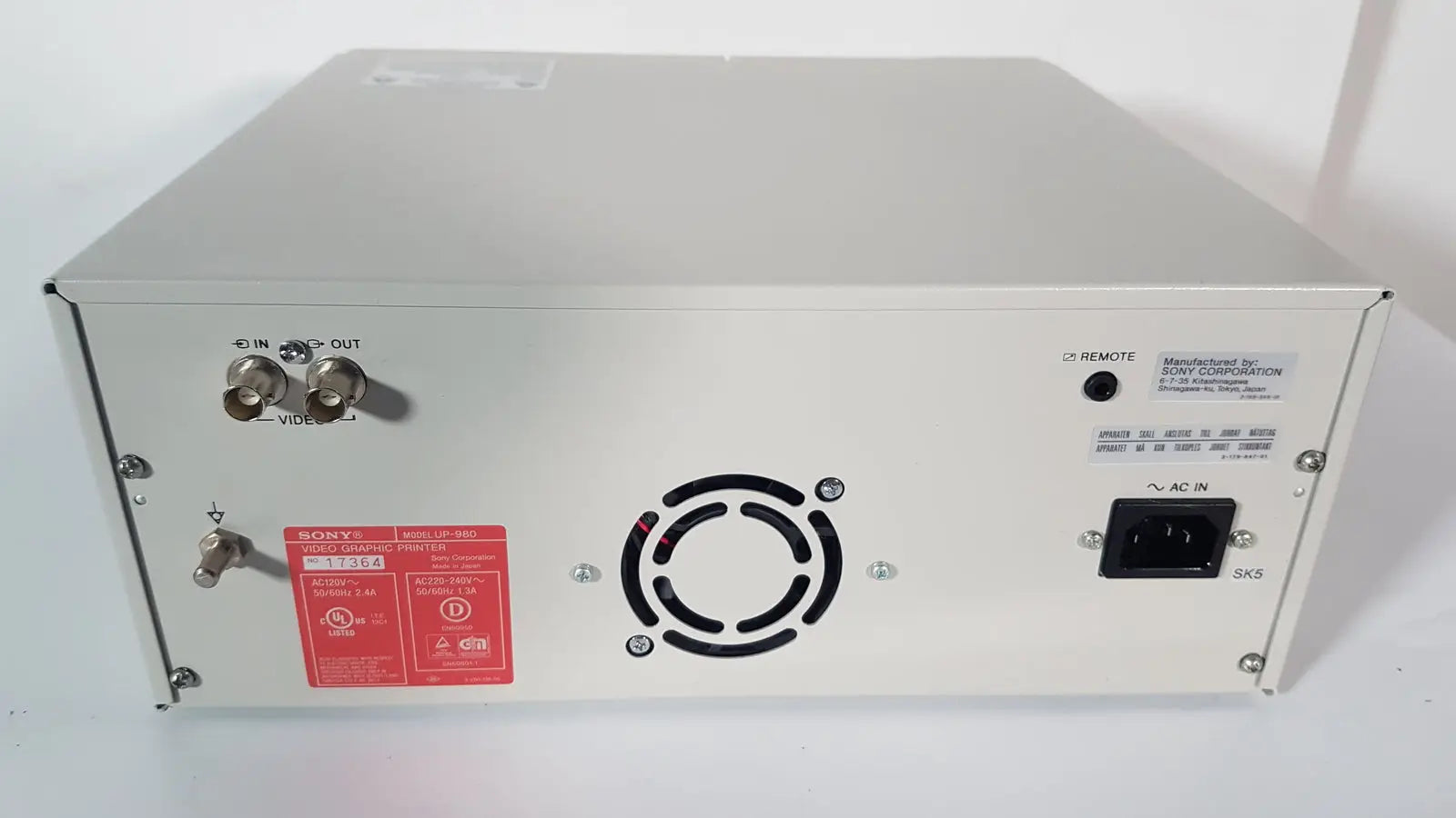 Sony Video Graphic Printer UP-980 Video Graphic Printer, as-is (for parts) product photo 4