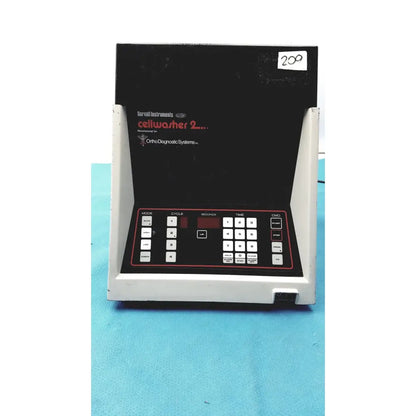 Black and white plastic sorvall instruments cell washer 2 with keypad digital display and control buttons