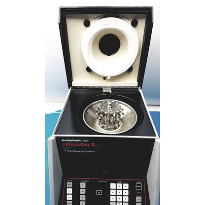 Black and white sorvall instruments cell washer 2 centrifuge with metallic rotor chamber for laboratory use