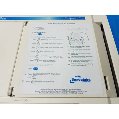Spacelabs 92304 Eclipse LE II ECG KEG Electrocardiograph Machine ECG KEG Electrocardiograph Machine, second-hand product photo 3