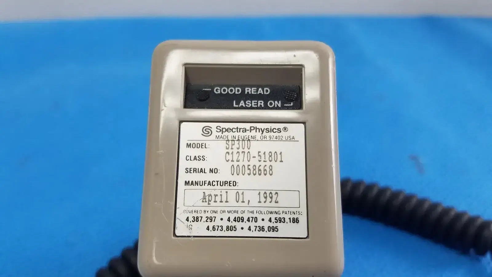 Spectra-Physics SP300 Laser Barcode Scanner Handheld Reader Barcode Scanner, second-hand product photo 4