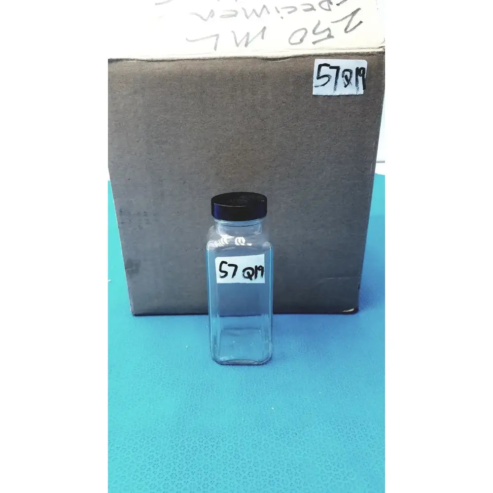 N/A Square Glass Bottle – Laboratory Reagent or Sample Storage Bottle with Cap Laboratory glass bottle, second-hand product photo 2
