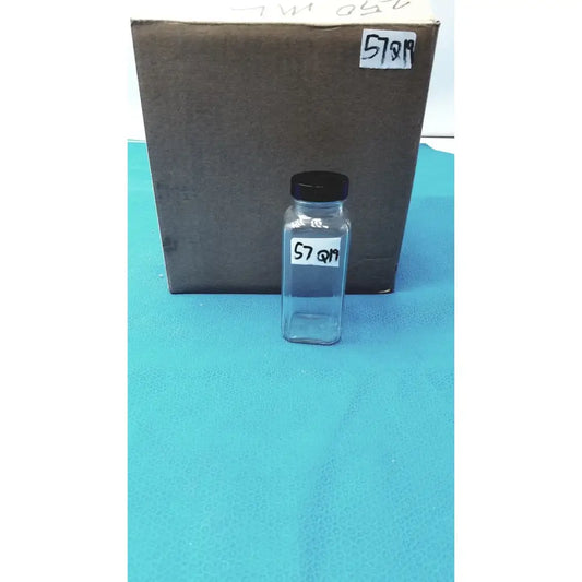 N/A Square Glass Bottle – Laboratory Reagent or Sample Storage Bottle with Cap Laboratory glass bottle, second-hand product photo 1