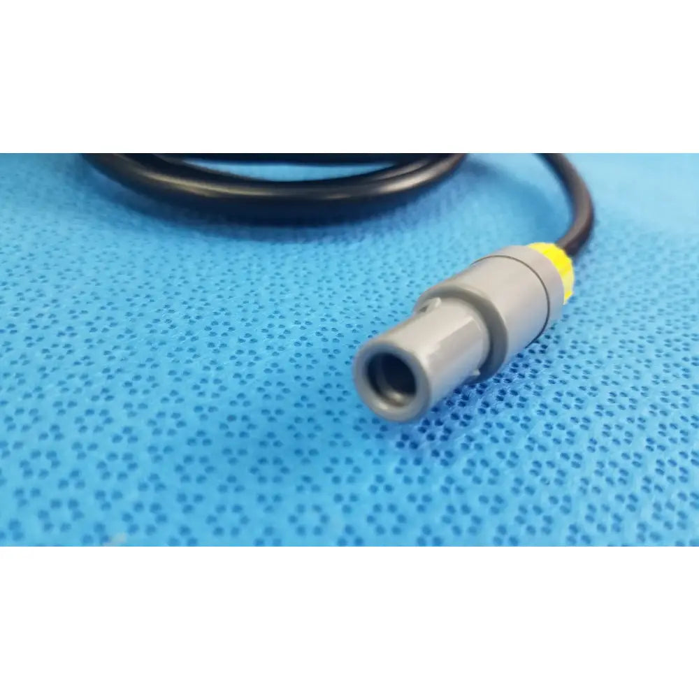 Gray medical-grade catheter connection cable with yellow accent and black cable for reuse medical equipment by st jude medical