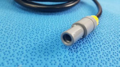 Gray medical-grade catheter connection cable with yellow accent and black cable for reuse medical equipment by st jude medical