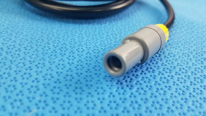 Gray and yellow medical-grade catheter connection cable with black cable for reuse medical equipment by st jude medical