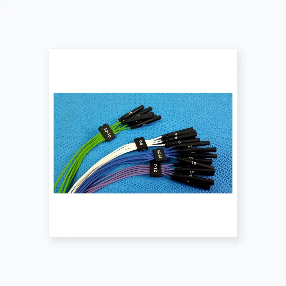 Multicolored St Jude Medical IBI-85931 connecting cable with black plastic connectors for medical equipment diagnostics