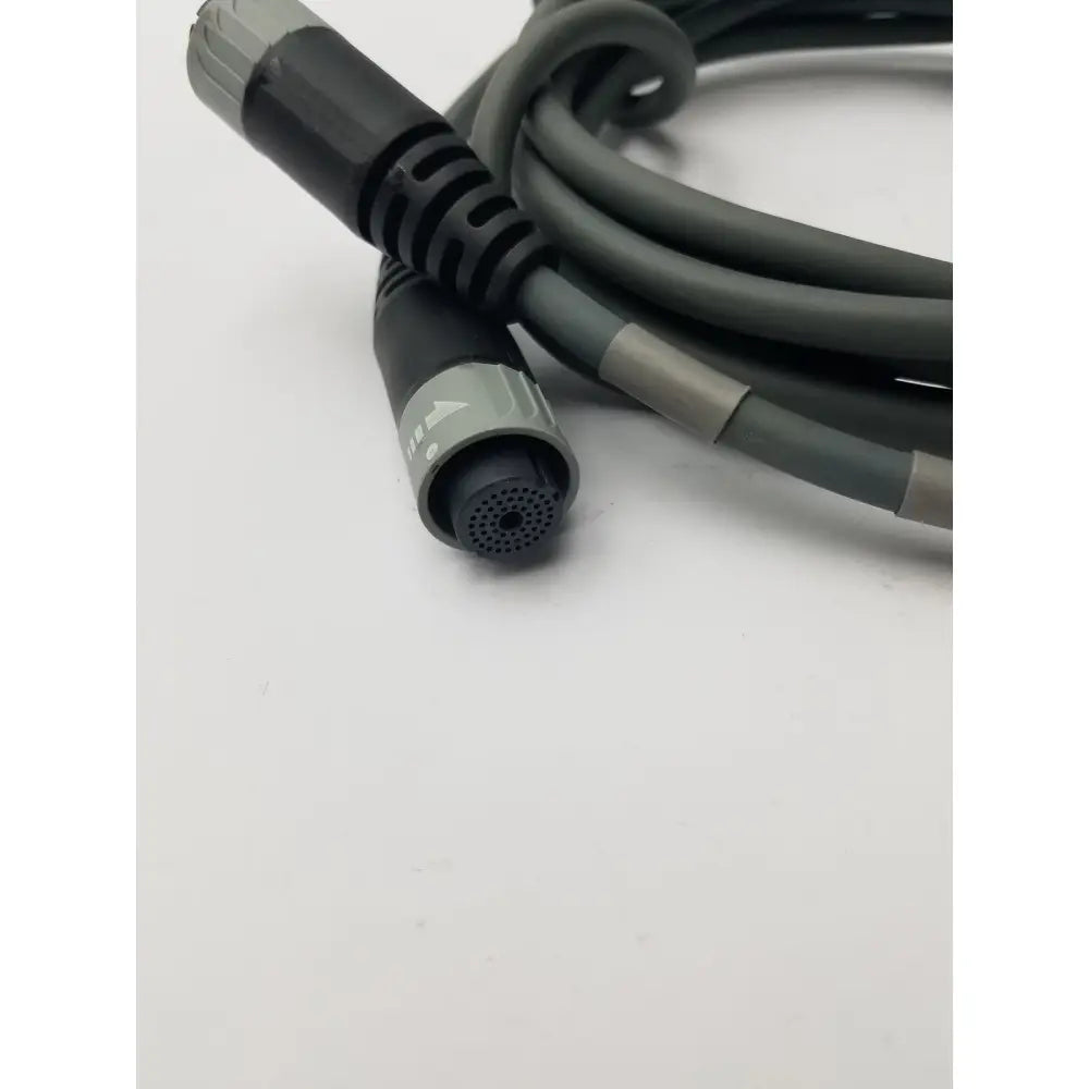 Black and gray industrial interface cable with robust ribbed connector housing for jude medical sjm ensite velocity system