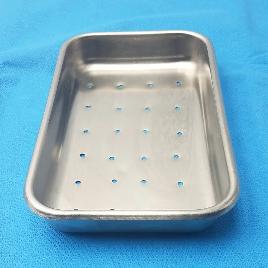 Vollrath Stainless Steel Perforated Instrument Tray Sterilization Container Instrument Sterilization Tray, second-hand product photo 1