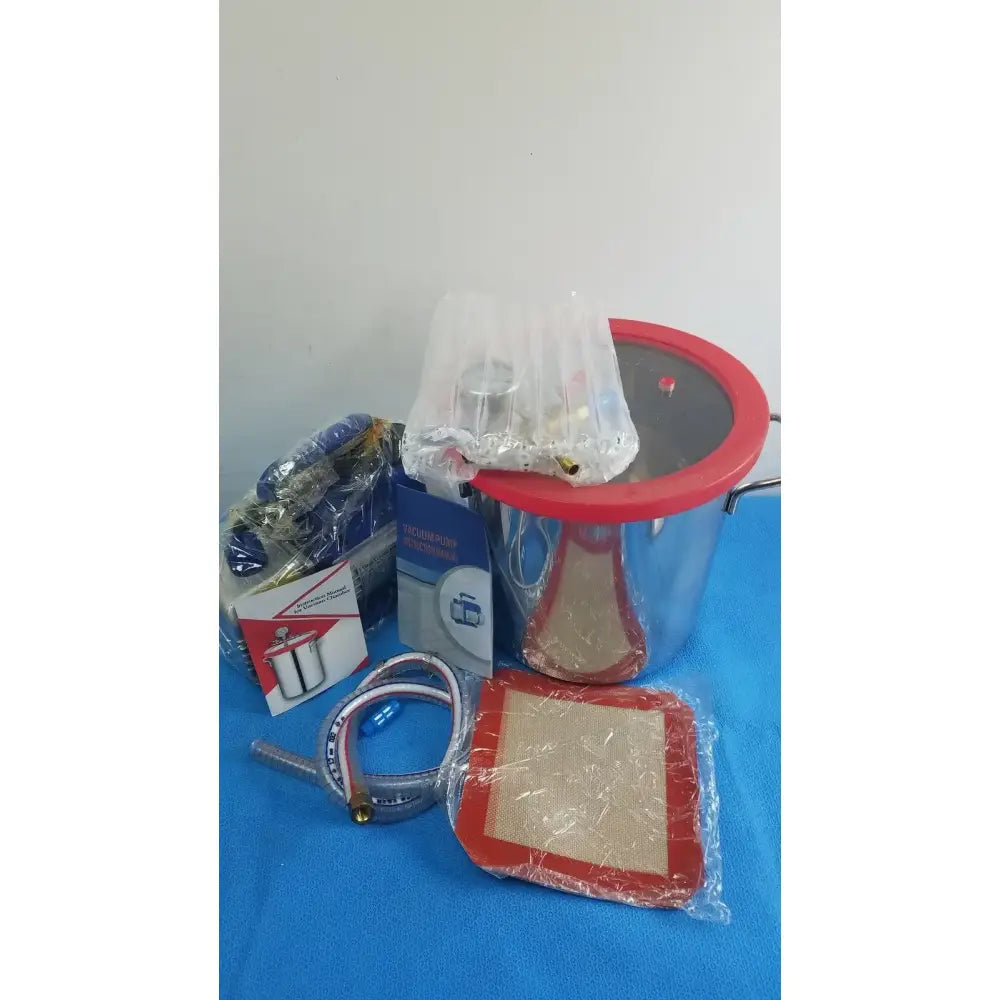 Reuse Medical Stainless Steel Vacuum Degassing Chamber Kit with Pump & Gauge Other Pumps, second-hand product photo 1