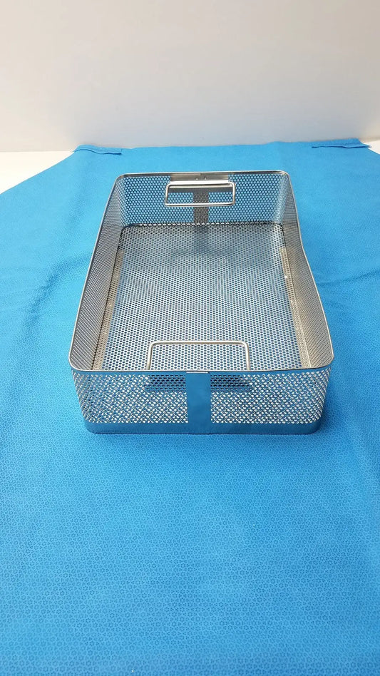 Unbranded Stainless Surgical Instrument Tray Basket – Sterilization Container, Used Surgical Instrument Tray Basket, second-hand product photo 1