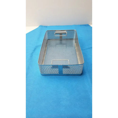Unbranded Stainless Surgical Instrument Tray Basket – Sterilization Container, Used Surgical Instrument Tray Basket, second-hand product photo 1