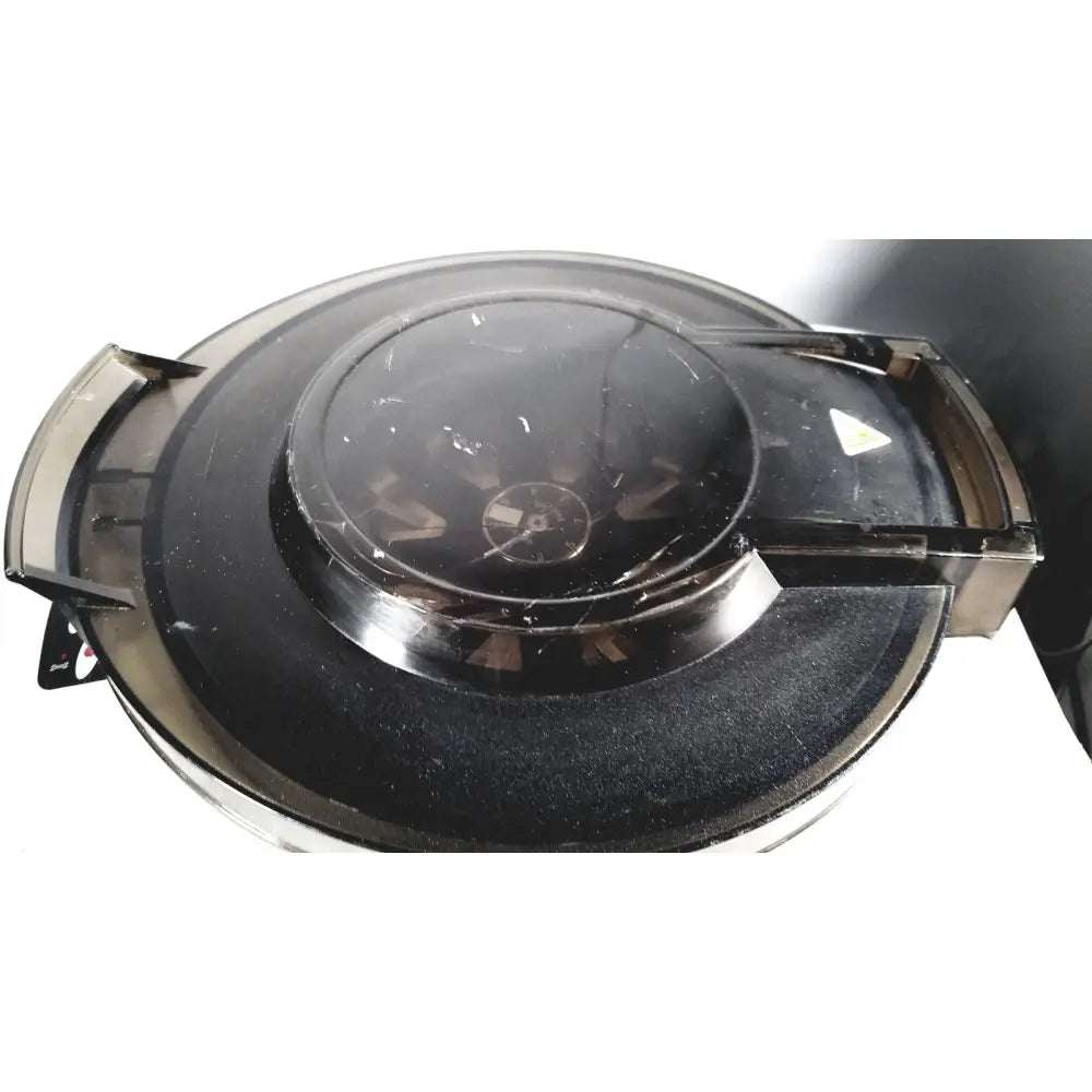 Black circular vacuum cleaner base with transparent dust chamber and metallic trim for statspin express m510 high-speed horizontal centriifuge