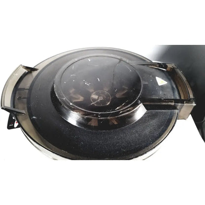 Black circular vacuum cleaner base with transparent dust chamber and metallic trim for statspin express m510 high-speed horizontal centriifuge