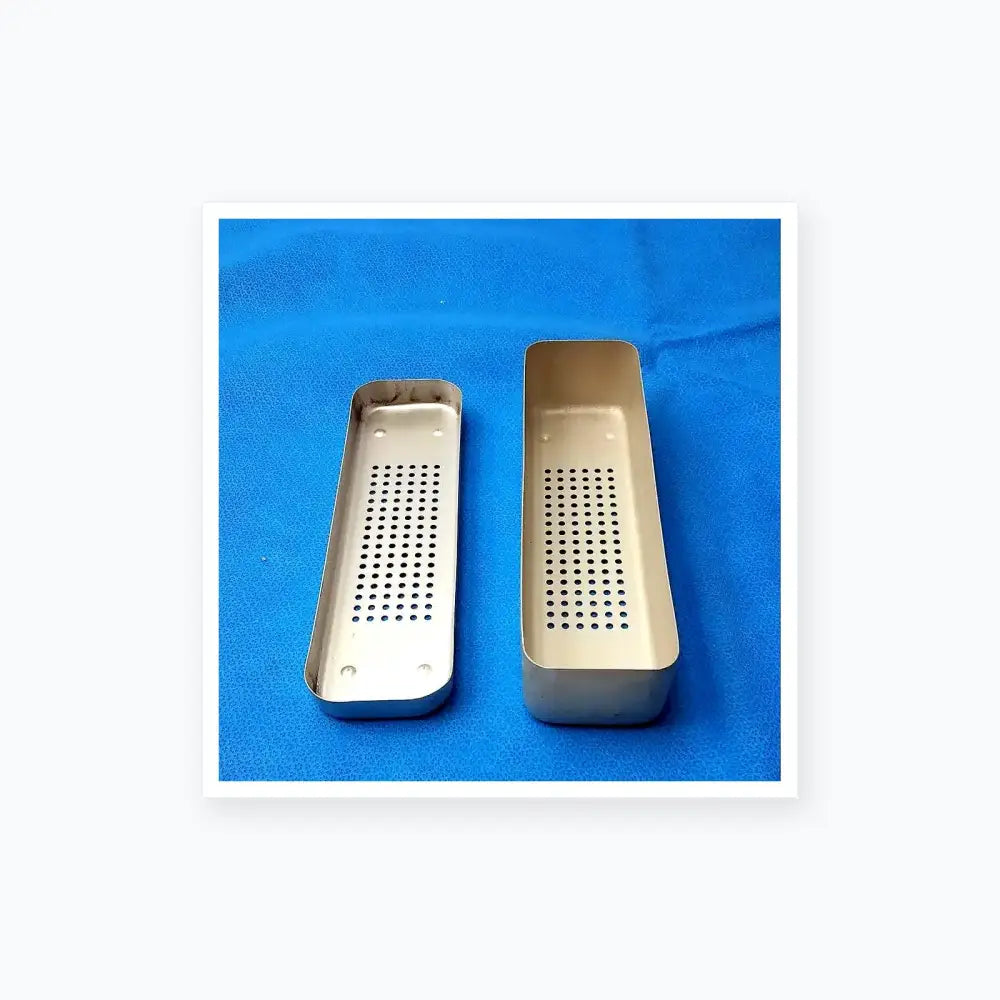 Unbranded Steel Medical Sterilization Case Tray – Surgical Healthcare Equipment, Used Sterilization Tray, second-hand product photo 1