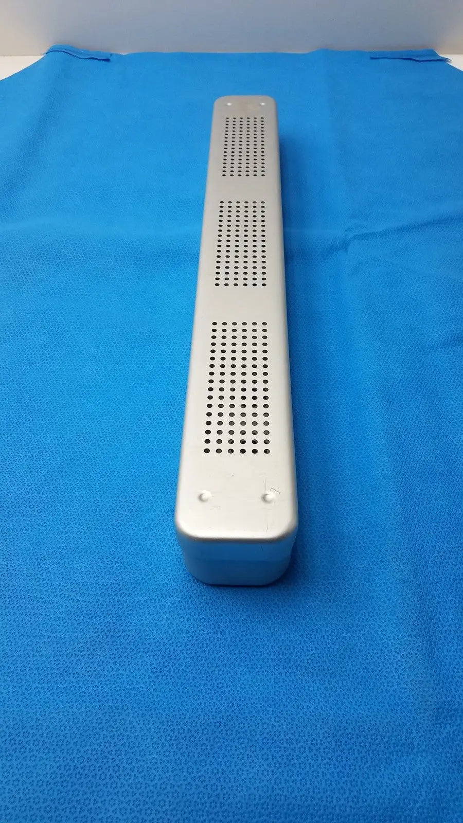 Unbranded Sterilization Metal Scope Container Tray 24"x3.5"x2" – Used Surgical Holder Sterilization Container Tray, second-hand product photo 1