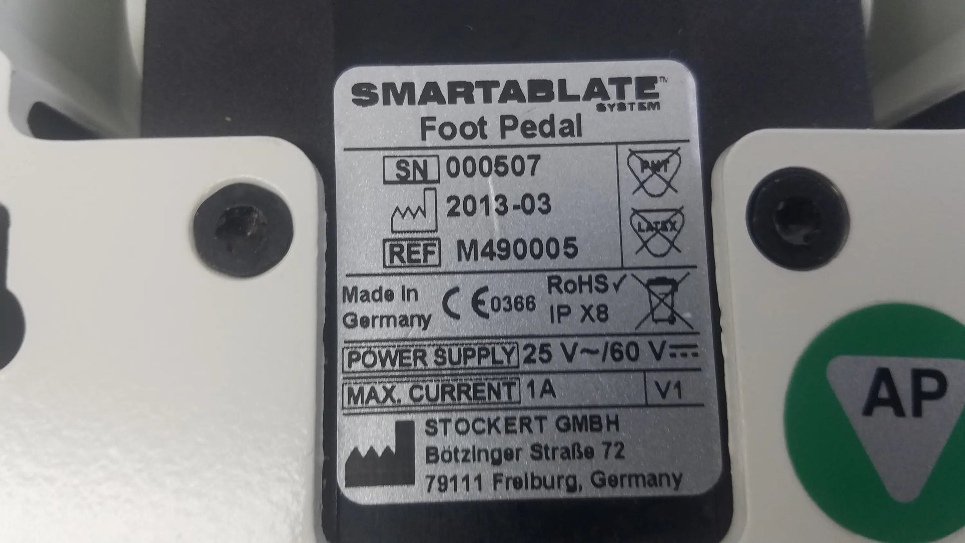 Stokert SmartAblate System Foot Pedal Ref M490005 Foot Pedal Control, second-hand product photo 9