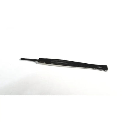 Black-handled storz cottle nasal precision tweezers with metallic finish and engraved model number n4240 for surgical use