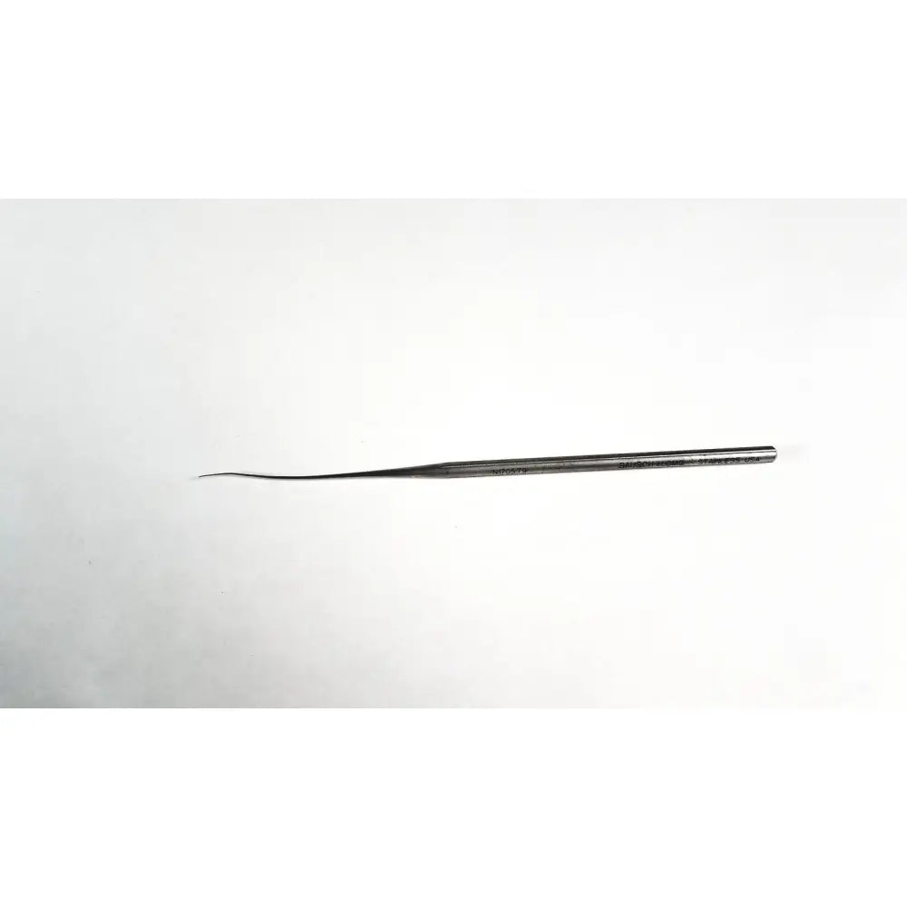 Silver stainless steel storz house barbara pick n1705-79 ent surgical instrument with slender curved tip and engraved markings