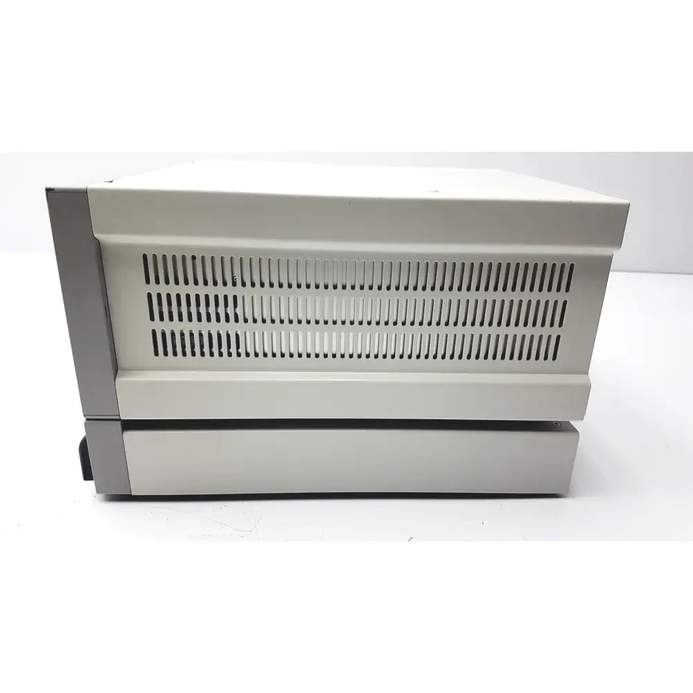 Gray metal storz karl storz-endoscope server rack with vented front panel and stacked drawers for aida hd connect system