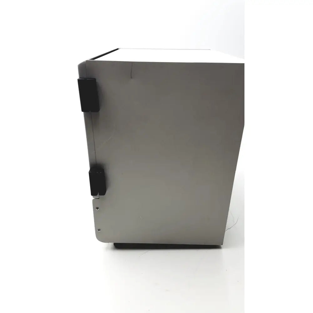Silver stainless steel microwave oven with black plastic hinges in stovall affymetrix gene chip 320 hybridization oven model