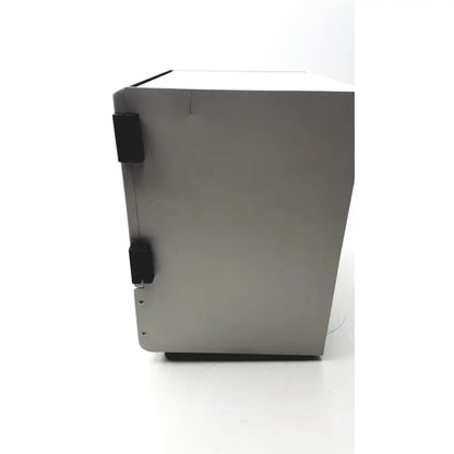 Silver stainless steel microwave oven with black plastic hinges in stovall affymetrix gene chip 320 hybridization oven model