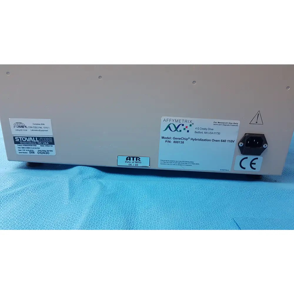 Stovall Affymetrix GeneChip Hybridization Oven 640 P/N 800138 - Hybridization Oven