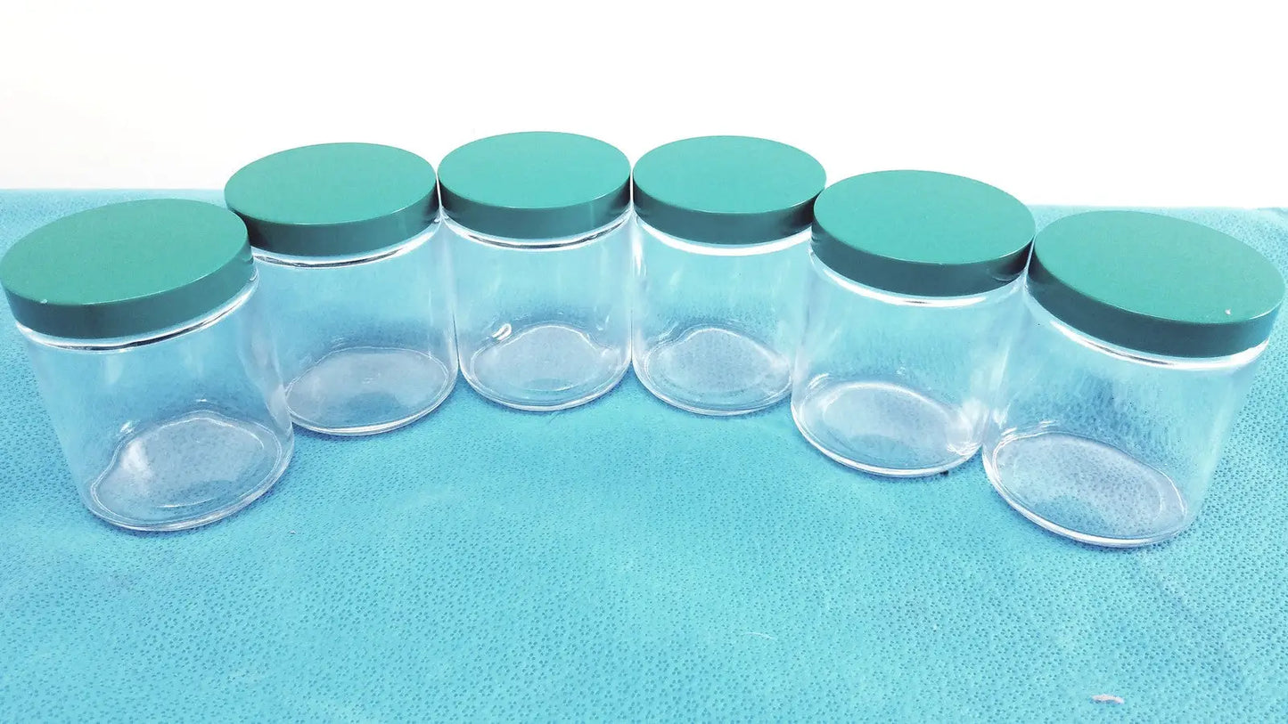 Unbranded Straight Round Sided Leak Proof Jar with Plastic Lid 3.5 X 3 In Lot of 6 Specimen Container, second-hand product photo 1