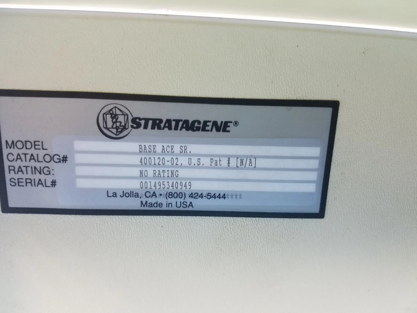 Stratagene Base Ace Sequencer Vertical Electrophoresis Gel Box Vertical Electrophoresis Gel Box, second-hand product photo 5