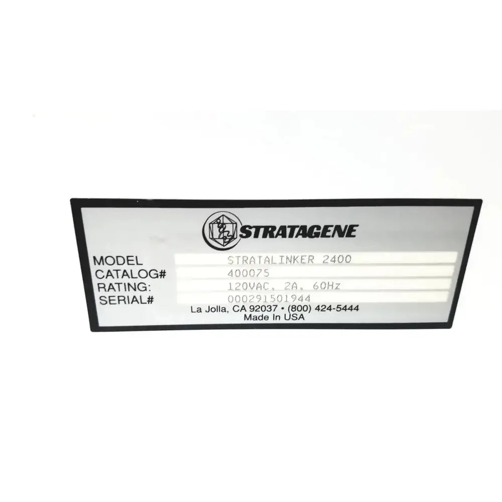 Stratagene UV Stratalinker 2400 UV Crosslinker UV Crosslinker, second-hand product photo 8
