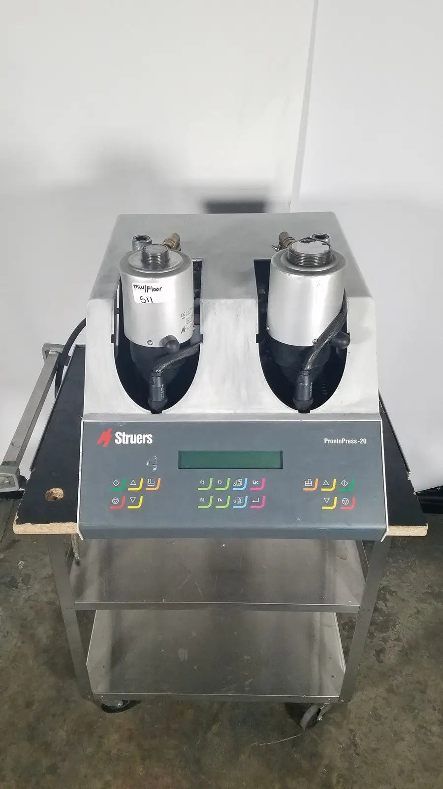 Reuse Medical Struers ProntoPress-20 Dual-Cylinder Metallographic Specimen Hot Mounting Machine for Materials Science Labs Other Medical & Lab Equipment, as-is (for parts)