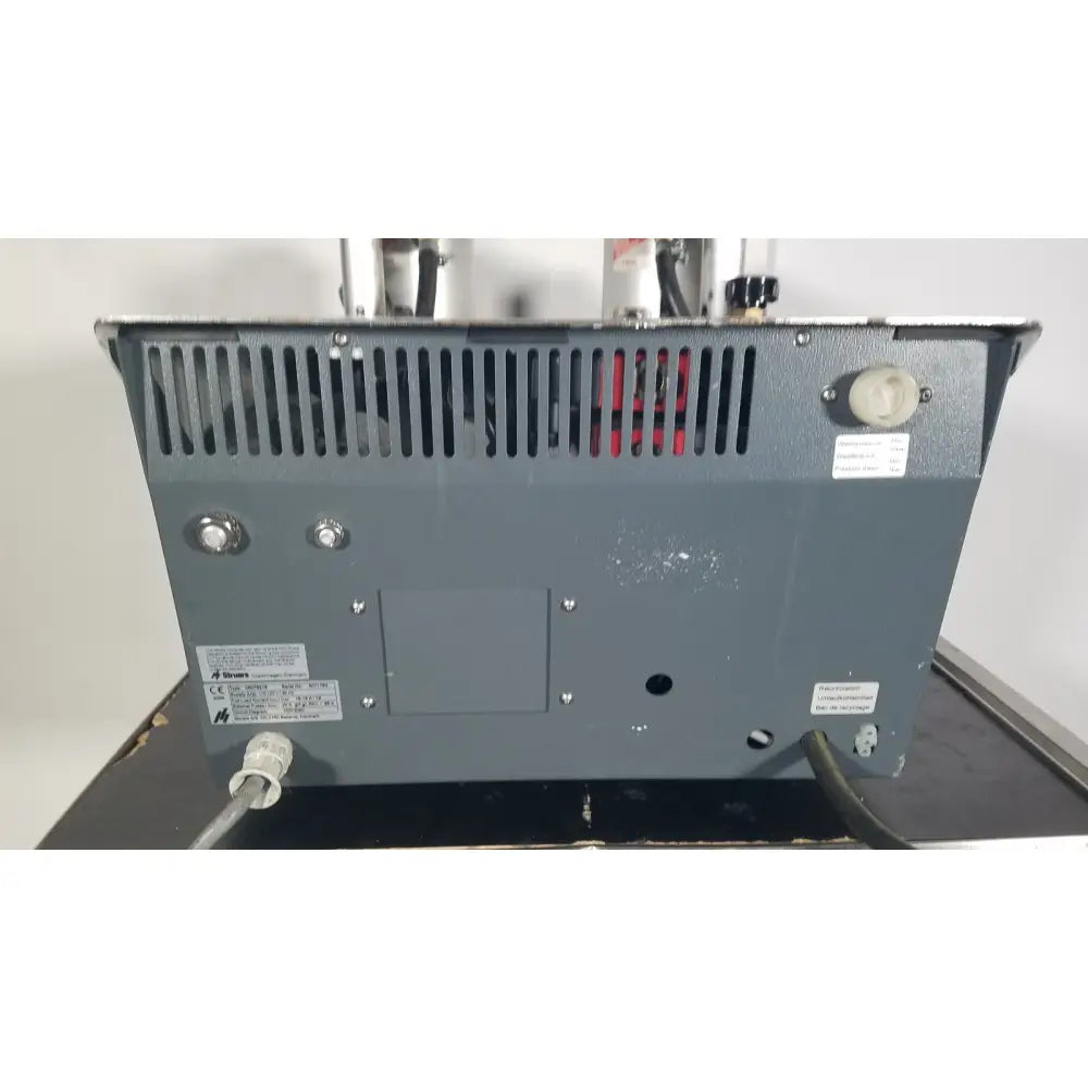 Gray metal industrial control panel of struers prontopress-20 dual-cylinder metallographic specimen hot mounting machine