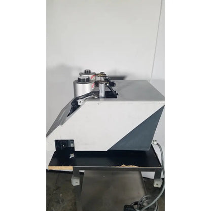 Industrial-grade struers prontopress-20 dual-cylinder metallographic specimen hot mounting machine with white gray metal body and top cylinders
