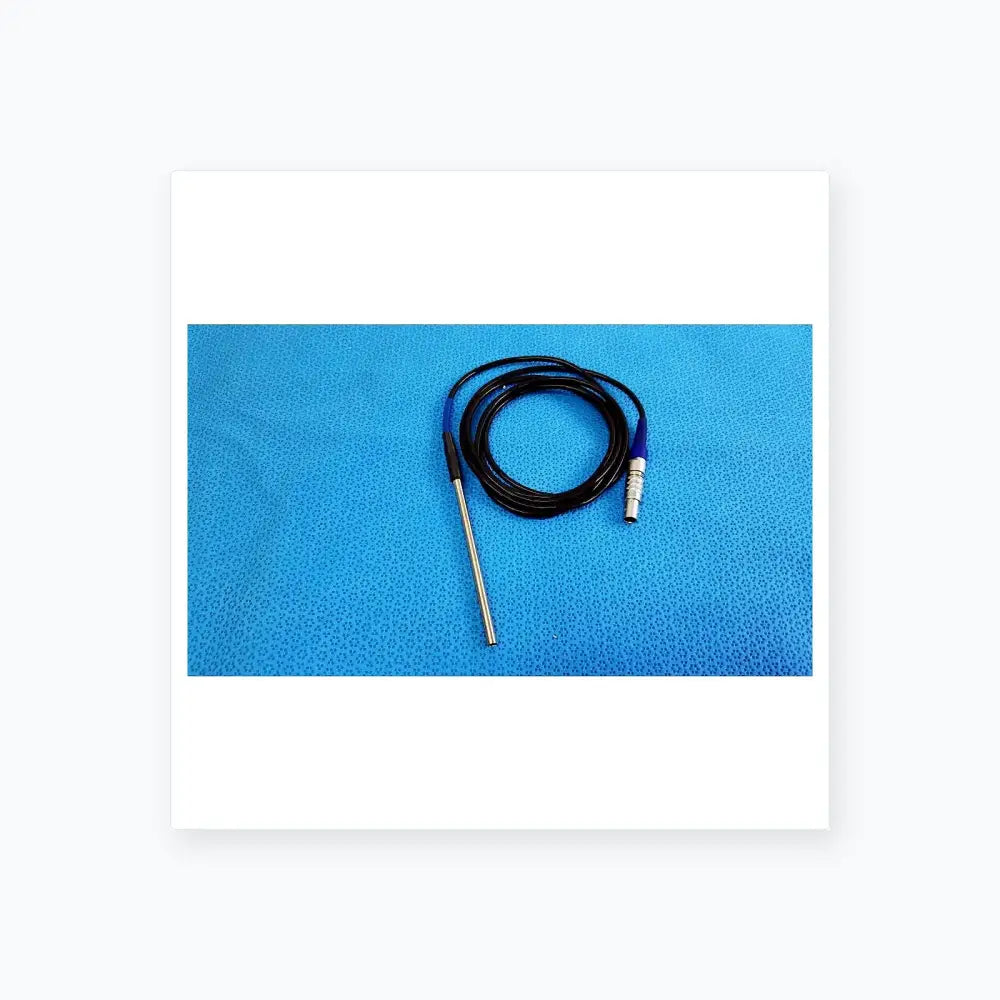 Stryker 0406-650-400 sterilization box with black cable and blue connector electrode probe for reuse medical equipment