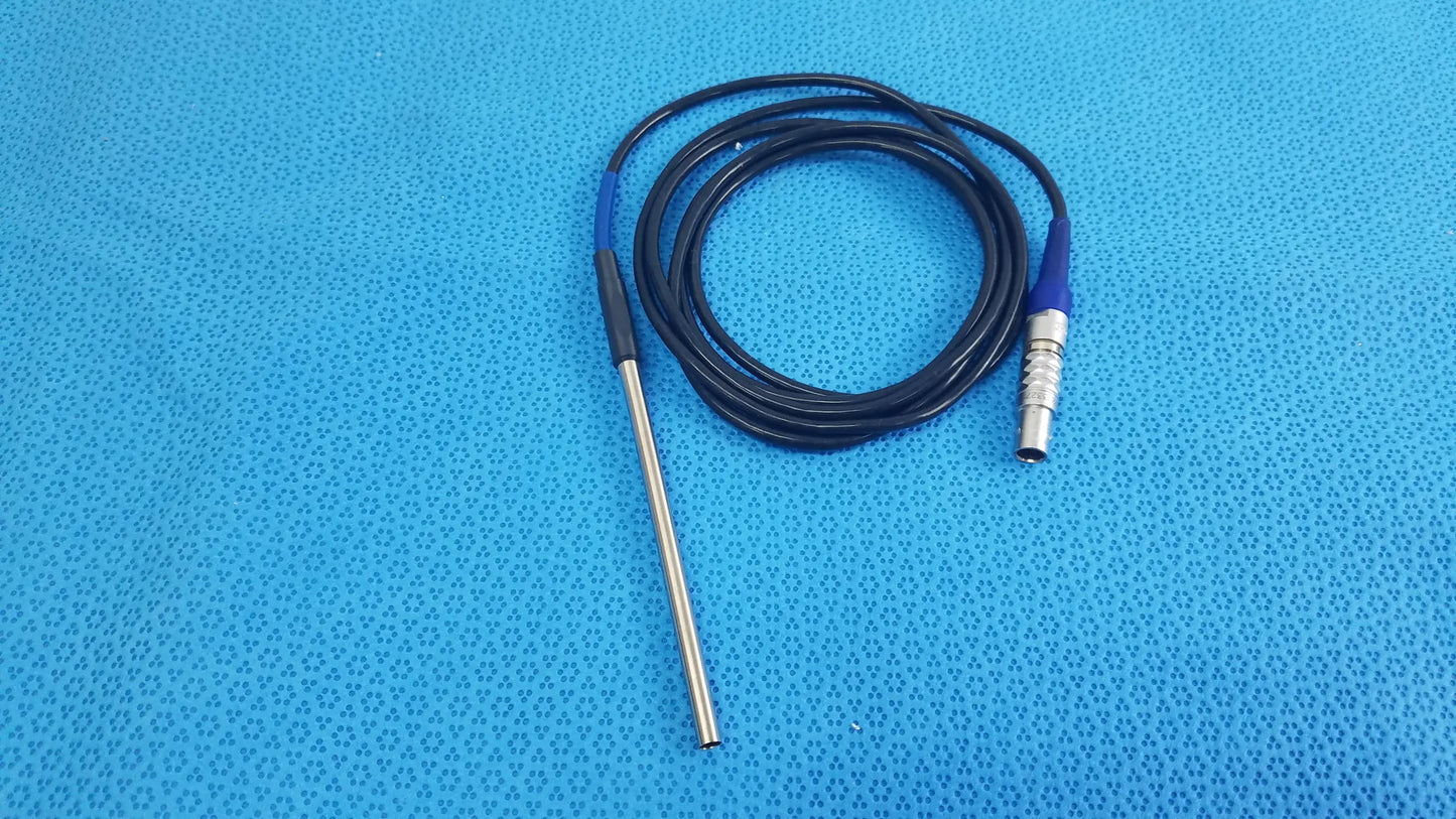 Stryker 0406-650-400 sterilization box with black cable and blue connector electrode probe for reuse medical equipment
