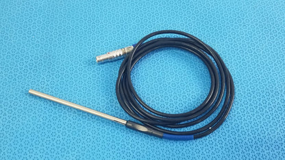 Black coiled cable with metallic probe and blue accents for stryker 0406-650-400 medical equipment reuse medical equipment