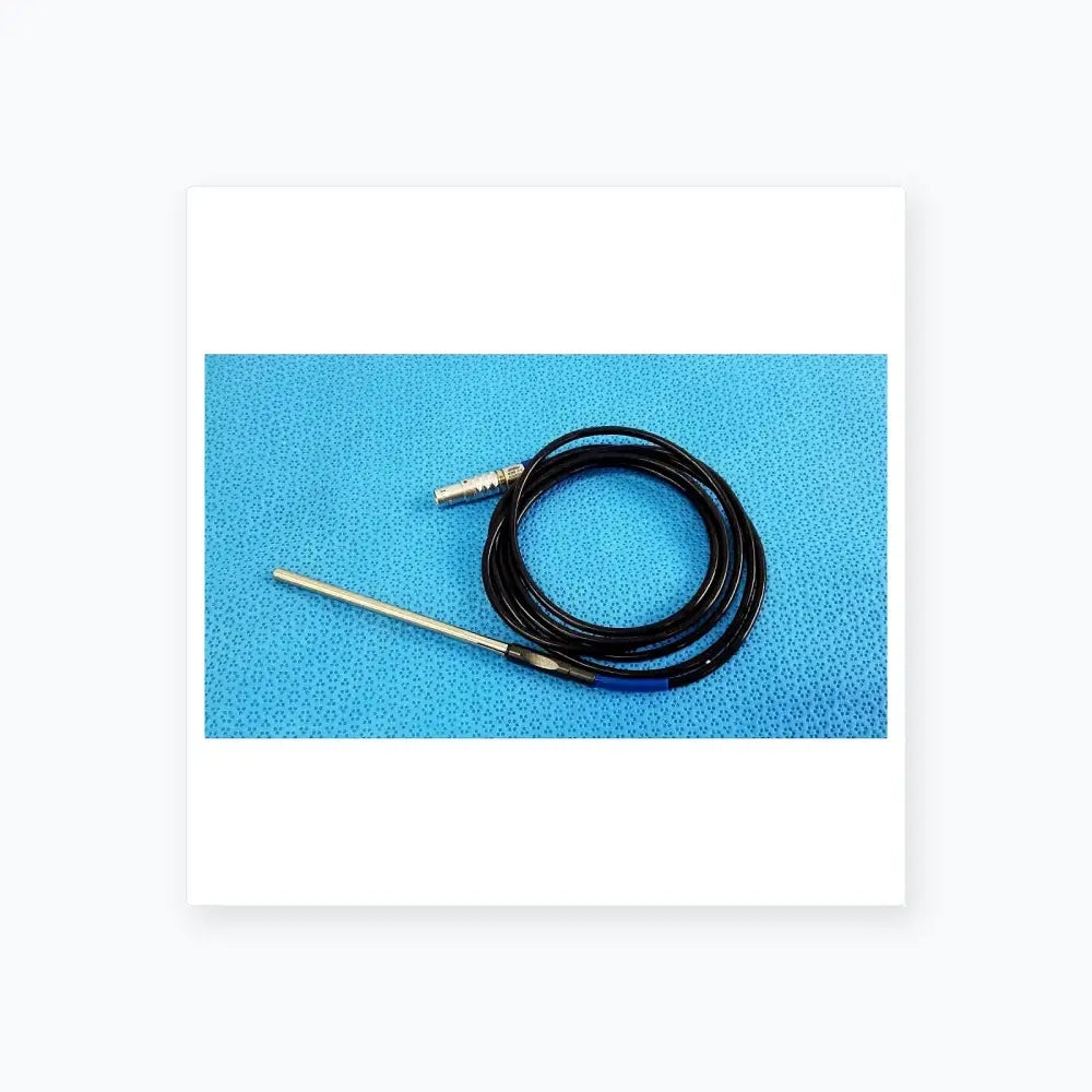 Black coiled cable with metallic probe and blue accents for stryker 0406-650-400 medical equipment reuse medical equipment