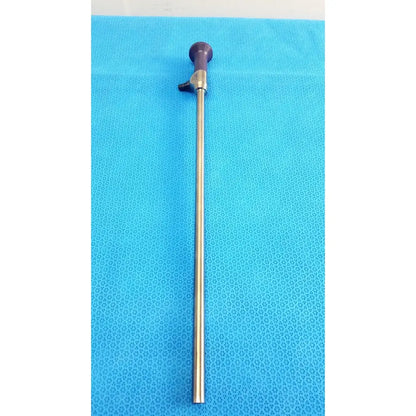 Purple-handled stryker precision 10mm 0° autoclavable endoscope with metallic shaft for surgical use