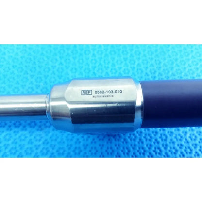 Silver surgical instrument with dark blue handle and engraved reference number for stryker 10mm 0° autoclavable endoscope