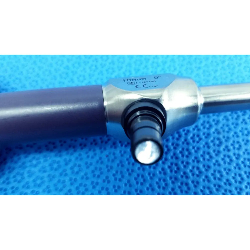 Stryker precision 10mm 0° autoclavable endoscope with metallic shaft dark purple handle and engraved silver joint