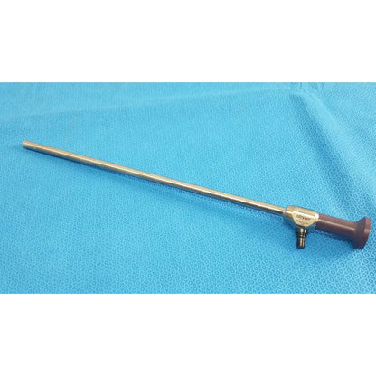 Stainless steel stryker precision 10mm 0° autoclavable endoscope with brown handle and brass-colored joint for reuse medical use