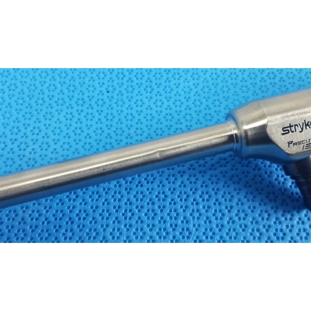 Silver metallic stryker precision 10mm 0° autoclavable endoscope designed for reuse medical applications
